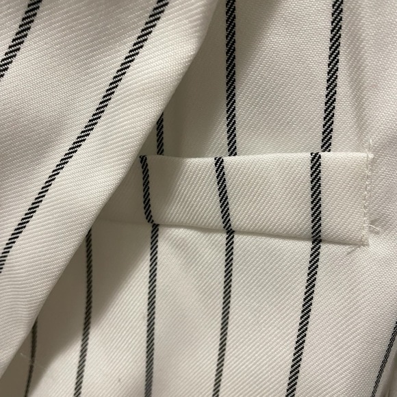 Revolve Lovers Blazer Double Breasted Black and White striped Size 8 or M - Picture 7 of 9